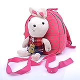 Babyhugs? Kids Walker Saftey Harness Back pack with detachable soft toy Reins - Pink Bag with Cute B