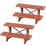 プランターラック　2段　幅60cm　2個セット ブラウン