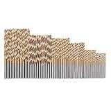 60pcs 1 / 1.5 / 2 / 2.5 / 3 / 3.5mm チタンコーティングツイストドリルビットストレートシャンクドリル