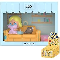 POP MART Crybaby Sad Club ブラインドボックス 8個入り Amazon.co.jp: POPMART CRYBABY Sad Club シリーズ シーンセット