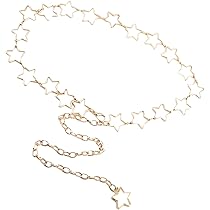 Amazon | [バズ セレクション] チェーン ベルト チャーム 星 ゴールド