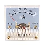 DC 0?500ミリアンペア長方形アナログパネル電流計電流計クラス2.5ゲージ
