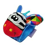 Yiteng　リストバンド　赤ちゃん・幼児・キッズ向け　開発用柔らか玩具　ガラガラ音　キリンリストバンド（レッド）