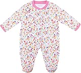 JoJo Maman Bebeベビー女の子紙吹雪Footie (ベビー) – ピンク カラー: ピンク