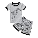 LZEキッズ 子供 ベビー 服 パジャマスーツ 綿 半袖Tシャツ 半ズボン上下セット ボーダー おうむ 1-9歲 半袖シャツ+パンツスーツ