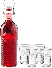 Bormioli Rocco Officina メタリックボトル With cups COMINHKG104670