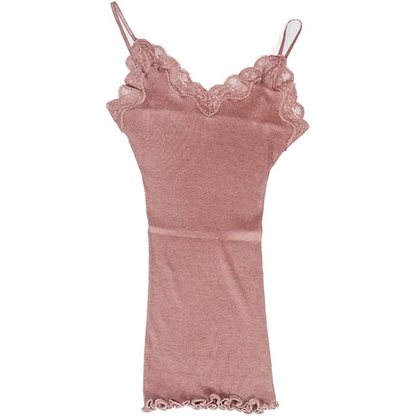 【未使用】chose chouchou★シルク100%綺麗なレースキャミスリップ 未使用】chose chouchou☆シルク100%綺麗なレースキャミスリップ