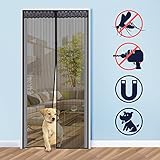 玄関網戸 マグネット式 網戸カーテン 暖簾 自動的に閉まる ペットもスムーズに通過でき 虫除け 簡単取り付け マジックテープ付き メッシュ ベランダ 勝手口 開き戸・引き戸適用 スクリーンドア ドア用