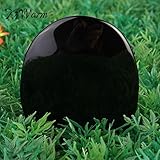 5.5cm7.3cm大黒い黒曜石の彫刻鏡クリスタル宝石癒し石風水工芸家のデスクインテリアの贈り物