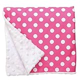 Baby Elephant Ears Ultra Soft Baby Blanket (Large (27x29) Pink Dot) [並行輸入品]