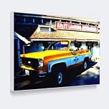アートパネル　新築　お部屋のインテリアに　写真　車　カラフル　ブラック　ホワイト　ナチュラル　ブラウン　80*60 (ホワイト)