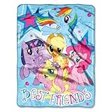 Hasbro "My Little Pony, Best Friends" Micro Raschel Throw, 46 by 60-Inch [並行輸入品]