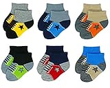 Liwely 6 Pairs Baby Boys Socks Ankle socks for 3 - 12 Months Infants Sneaker socks [並行輸入品]