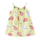 Domybest ベビー服 吊りスカート 女の子 子供服 ドレス キッズ ワンピース 膝上丈 夏 花柄 スリングドレス 可愛い 萌え 果物柄 超柔らかい 袖なし 伸縮性 姫様 人気 プレゼント 多色選