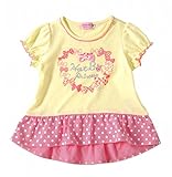 ミキハウス ホットビスケッツ(MIKIHOUSE HOT BISCUITS) 裾ドットフリル キャビットちゃん半袖Tシャツ 72-5209-786 110cm 黄