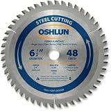 Oshlun SBF-065048 6-1/2-Inch 48 Tooth TCG Saw Blade with 5/8-Inch Arbor (Diamond Knockout) for Mild 
