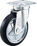 TOYO プレス製ゴムキャスター自在金具付100パイ TJ100C