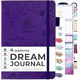 Clever Fox Dream Journal – ガイドドリーム ダイアリー 女性、男性、子供向け – 夢と睡眠を追跡&分析するためのハードカバーノート – 夢のジャーナリング用ログブック – 合計60の夢、A5サイズ、アクアマリン