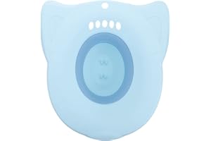 Lurrose 座浴器 折りたたみ式 和式座浴器 プラスチック製 バスタブ トイレ お尻洗い 手軽く 排水孔付 壁掛け 便座用 42ｘ32ｘ11.5cm ブルー