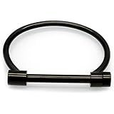 QEPOL Stainless Steel D Shape Bar Screw Shackle Horseshoe Novelty Fashion Bangle Bracelet Jewelry Unisex Couple gift