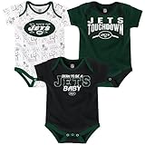 New York Jets NFL「Playmaker "幼児3パックボディスーツクリーパーセット グリーン