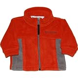 コロンビア【Columbiaレンガフリース】男の子用レンガ&グレーフリースジャケット 6months 6ヶ月用　70cm 出産祝いギフトプレゼント,オレンジ防寒保温ジャンパー,【並行輸入】