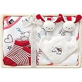 （BORN FREE/ボーンフリー）お食事4点セット（カゴ入り）　レッド (505-1003r)