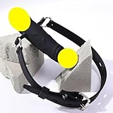 Ifukens 口枷 ペニスギャグ双頭ディルド付き 中空ボールギャグ開口器具エッチな猿轡さるぐつわ 女 初心者sm 拘束具 女性調教グッズsmグッズ m男向け拘束具 アダルトグッズsmプレイ口に縛られたおもちゃのチューニング 拷問器具調教道具