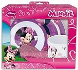 POS 423074 Plate Bowl Cup Gift Set 3-Piece with Minnie Gems Design