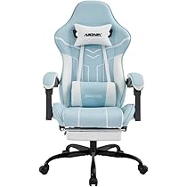 Amazon.co.jp: NIONIK ゲーミングチェア オットマン付き 幅広座