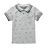 夏の恐竜ボーイズTシャツコットンキッズトップススポーツTシャツターンダウンカラーベビーポロシャツ子供服