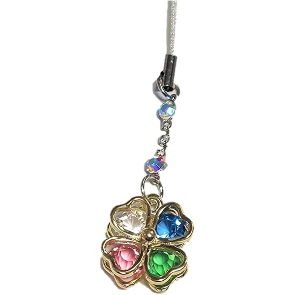 Amazon.co.jp: 幸運 キーホルダー ストラップ チャーム ラインストーン