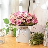 Sund 造花 枯れない 菊 9輪あり インテリア　雑貨 本物そっくり 4本セット 造花 高品質 世話要らない　フラワーアレンジ 自由に組み合わせる　結婚式 お祝い 飾り ギフトに最適 選べる4色　ピ