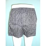 プリント前開きトランクス 11-835 黒地ペイズリー LL