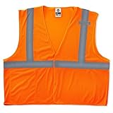 Ergodyne GloWear 8210HL ANSI Economy High Visibility Orange Reflective Safety Vest Hook & Loop Closu