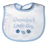 Raindrops Grandpa's Little Boy Embroidered Bib, Blue by Raindrops [並行輸入品]