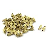 SODIAL(R)50ｘオス-メススレッド真鍮の支柱スタンドオフスペーサー　M2x5mmx8mm