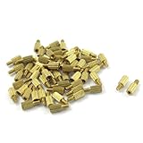 uxcell スタンドオフスペーサー　真鍮スペーサー　柱　ピラー　円筒形　メスーオスネジ　M2x5mmx8mm　50個入り