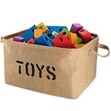 ストレージバスケット部屋の整理玩具、子供服、ベビー本、子供、ギフトバスケット、ペット、洗濯、犬おもちゃ – Woven Fabric Jute Basket – byスマートAdditions Ext