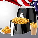 新しいエアフライヤー、1300Wオイルフリーエアフライヤー、4.5L大容量フレンチフライマシン、ブラック