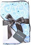 Caden Lane Luxe Collection Swirl Hooded Towel Set, Light Blue, Infant by Caden Lane