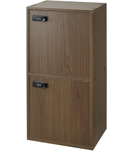 Amazon｜seathetars 鍵付き ボックス 2段 収納 おしゃれ キャビネット