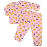 ガールズ|キッズ|パジャマ[enfant pur]パジャマ|ニットキルトパジャマ|長袖上下セット|マトリョーシカ柄|寝間着|女児 100cm PP-ピンク-パープル