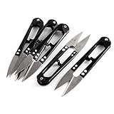 uxcell　はさみ　スレッドシザー　ねじフライス　シルバートーン　ブラック