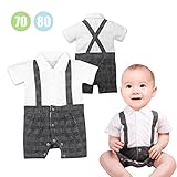 VIYOR ベビーフォーマル カバーオール 半袖 ロンパース 結婚式服 男の子 80