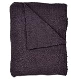 (カシウエア)kashwere Queen Solid Blanket 190×230cm Chocolate [並行輸入品]