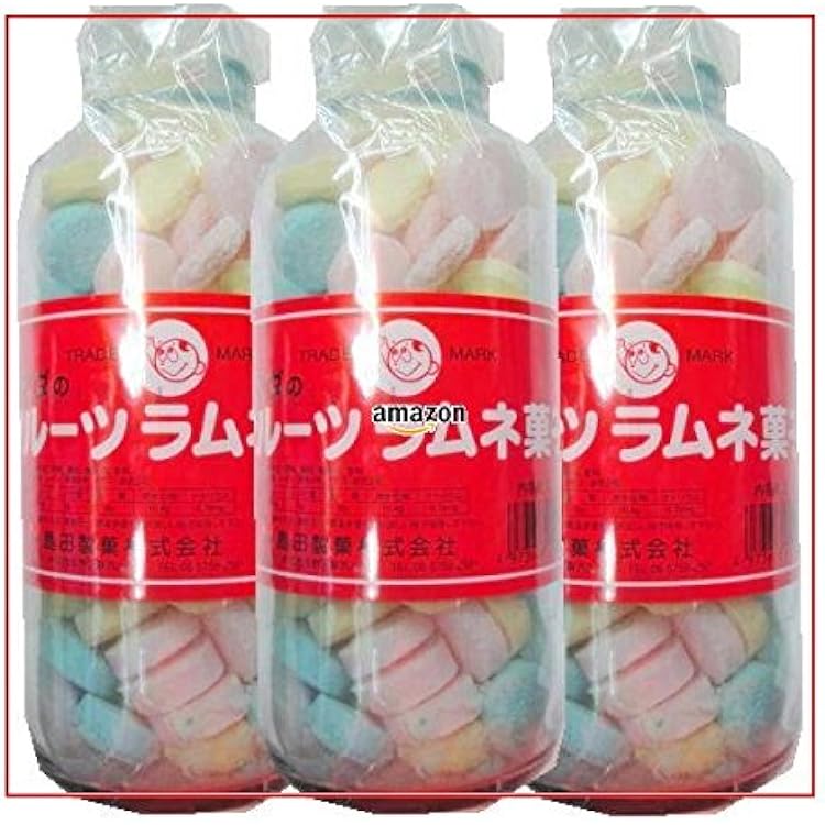 Amazon.co.jp: 島田製菓 フルーツラムネ菓子(大瓶) 250g ミックス