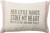 Primitives By Kathy Nursery Pillow, Her Little Hands Stole My Heart Her Little Feet Ran Away with It
