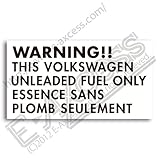 Warning フュエル ステッカー VOLKSWAGEN (ブラック)