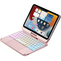 iPad mini本体 キーボードケース付き Amazon | 360°回転 iPad mini 7 キーボードケース タッチパッド